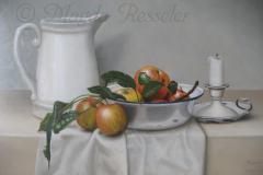Karaf melk en fruit